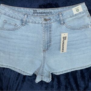 No Boundaries High Rise Light Blue Shorts